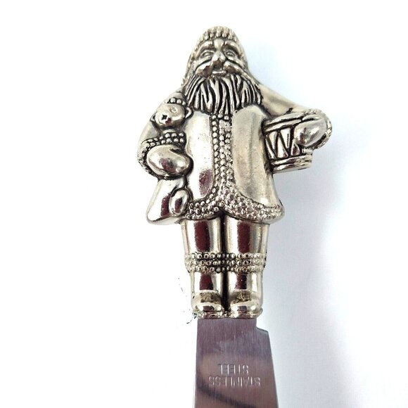 Seagull Pewter Christmas Holiday Spreaders Cheese Knives Circa 1992  - Set of 3 - Picture 5 of 9